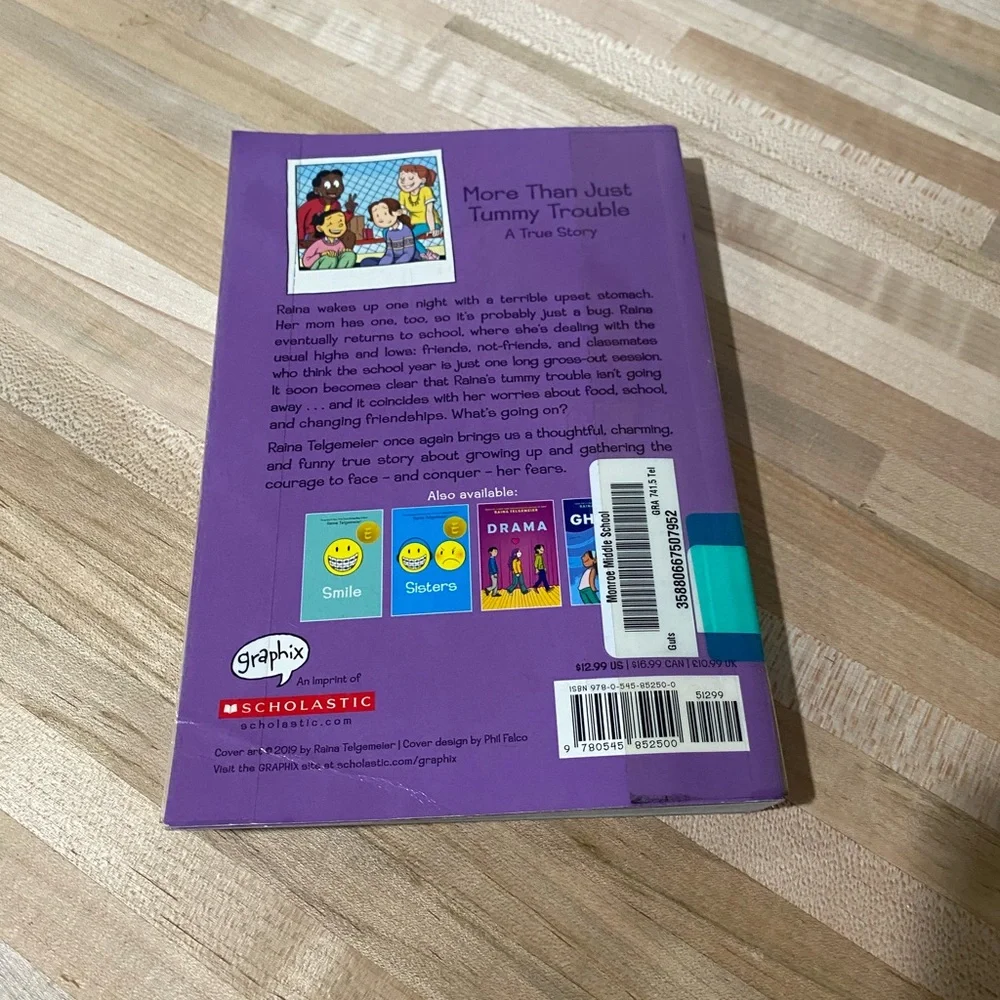 3/$10 Scholastic 'Guts' Book by Raina Telgemeier